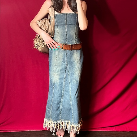 Boho Denim Dress by TRF Jeans - Picture 2 of 7